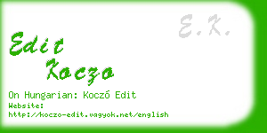edit koczo business card
